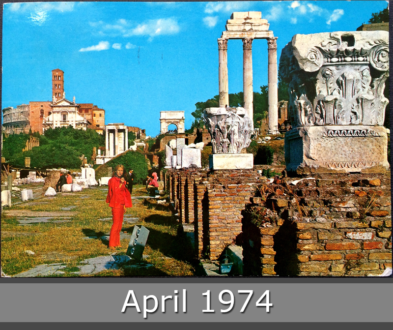 Project Postcard April 1974 Rom Forum Roman front