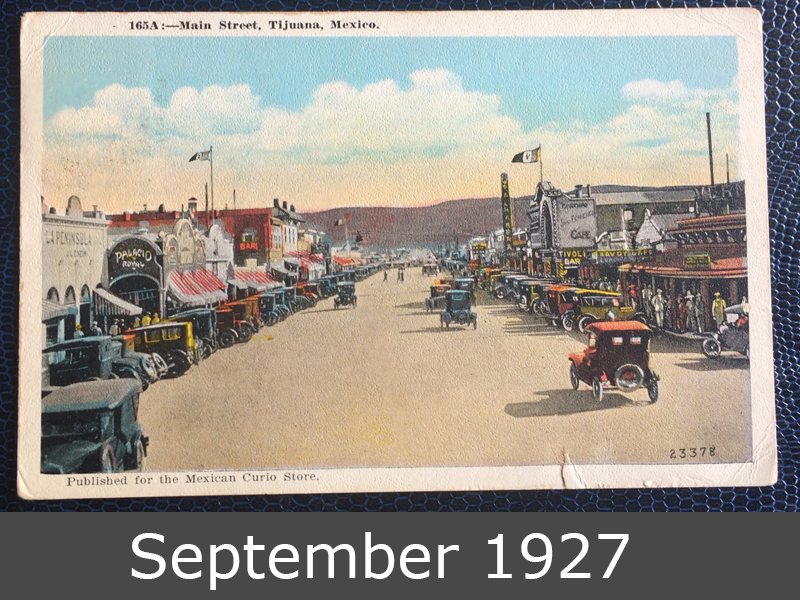 Project Postcard September 1927 Tijuana Mexico front