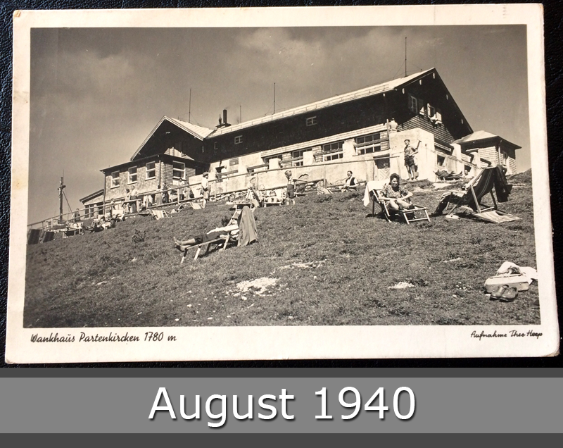 Project Postcard August 1940 Garmisch-Partenkirchen Bavaria Alps Wankhaus front