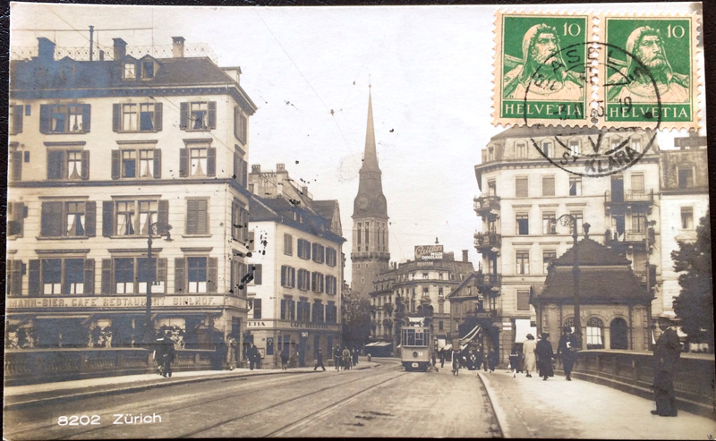 Project Postcard February 1925 Zürich Switzerland