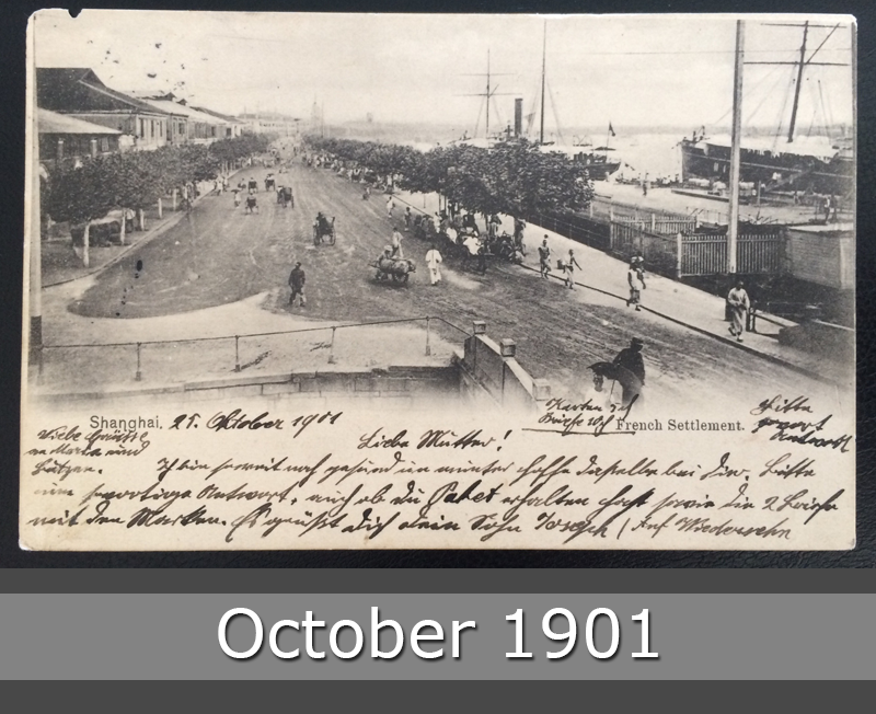 Project Postcard October 1901 - Shanghai China front okay
