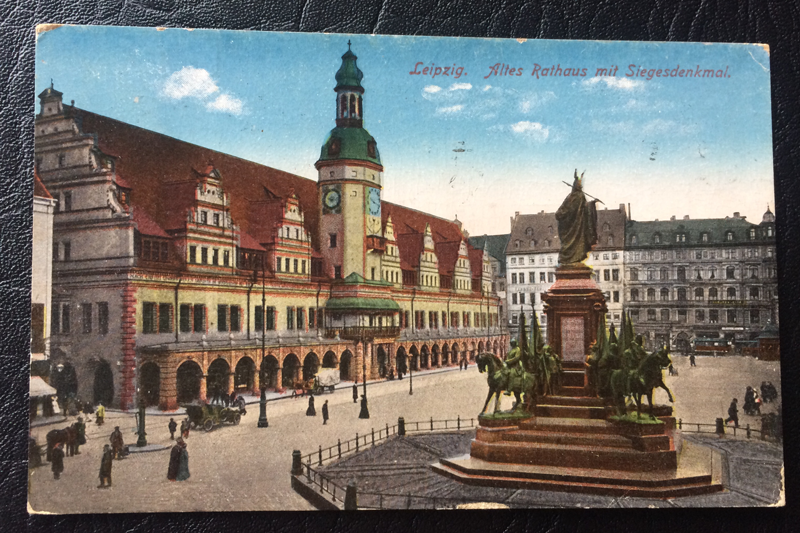 Project Postcard June 1926 Leipzig townhall