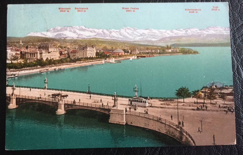 Project Postcard September 1908 Quaibridge Zurich