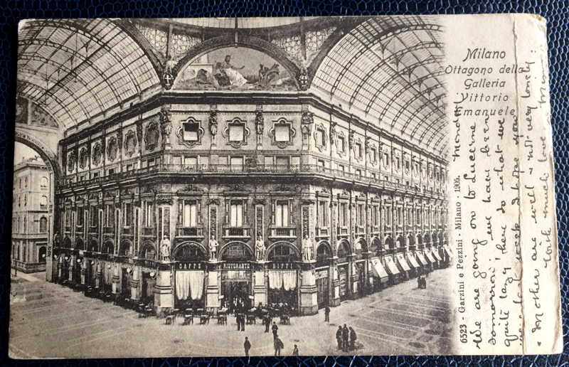 Project Postcard April 1906 Milan Galleria Vittorio Emanuele