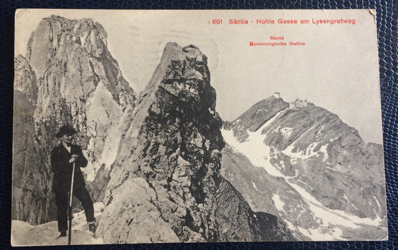 Project Postcard October 1925 Switzerland Mountains Säntis