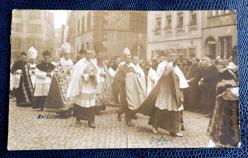 Project Postcard November 1920 Freiburg Procession Cardinal