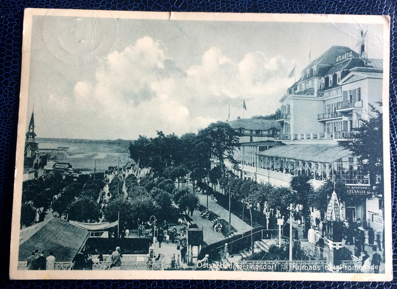 Project Postcard July 1937 Ostseebad Heringsdorf Kurhaus front