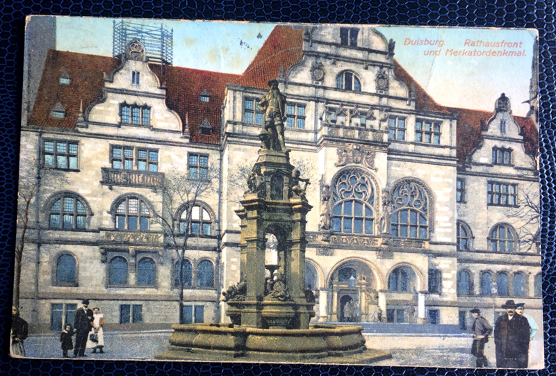 Project Postcard June 1914 Duisburg Germany town hall