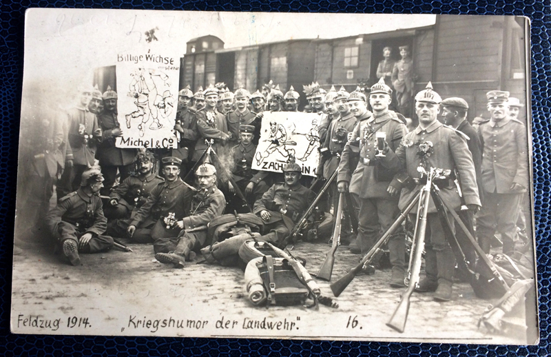 Project Postcard August 1914 Soldiers on the way to the front
