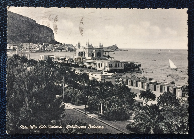 Project Postcard June 1956 Mondello Lido Palermo Italy