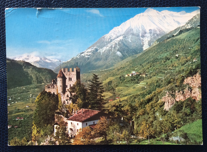 Project Postcard August 1970 Meran Castle Fontana Schloss Brunnenburg