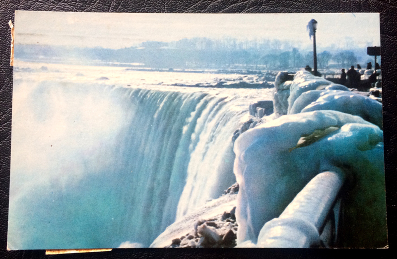 Project Postcard January 1968 Horseshoe Falls in Winter Canada