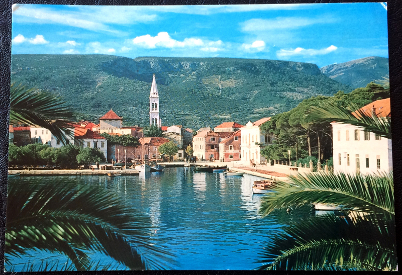 Project Postcard August 1969 Jelsa port Yugoslavija