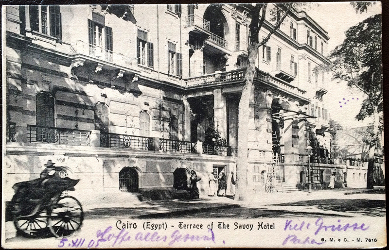 Project Postcard December 1905 Cairo Egypt The Savoy Hotel