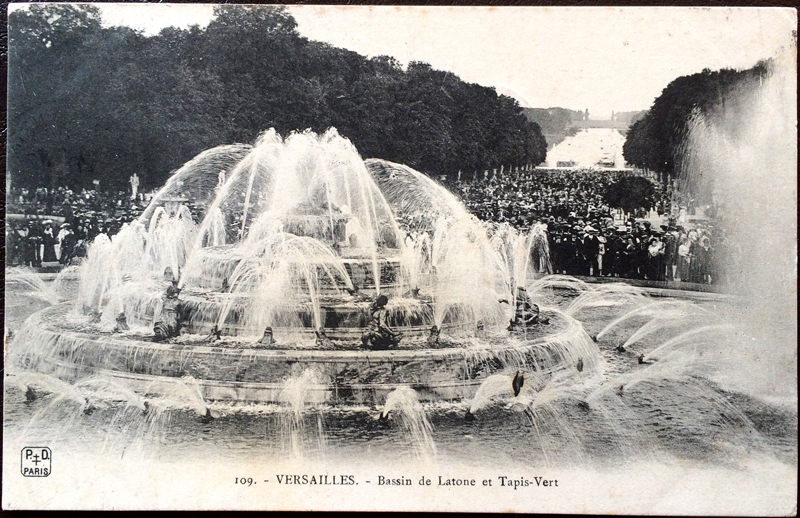 Project Postcard August 1906 Versailles France Bassin de Latone et Tapis-Vert