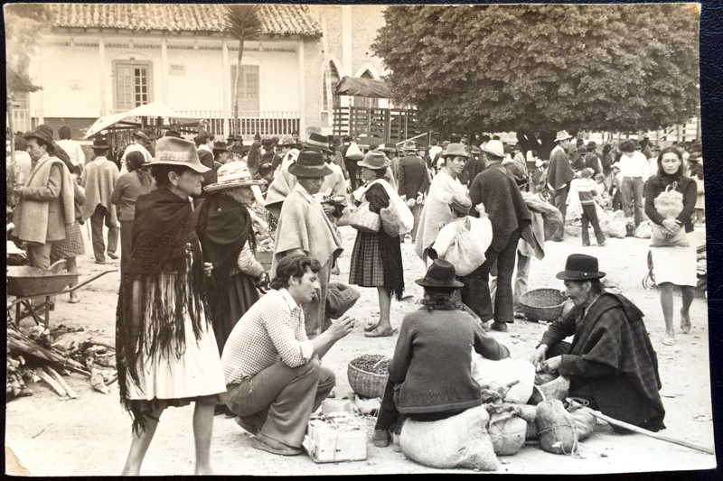 Project Postcard June 1978 people on a market in Colombia front