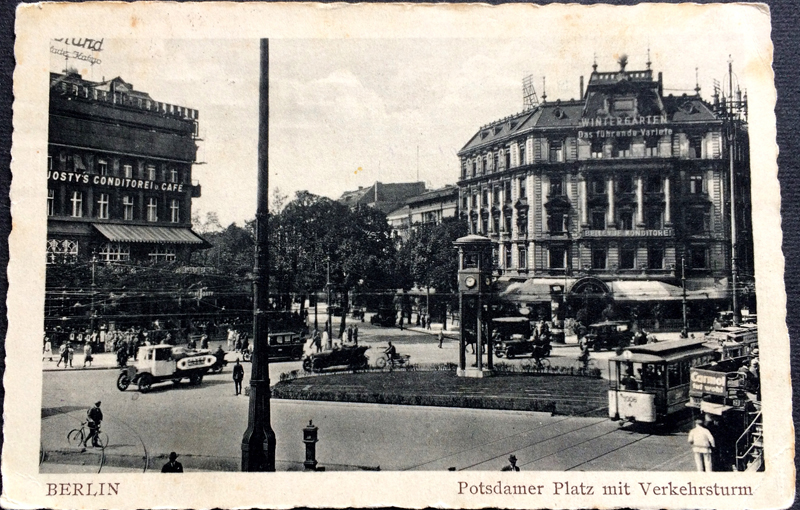 Project Postcard July 1947 - Berlin Germany Potsdamer Platz with traffic tower