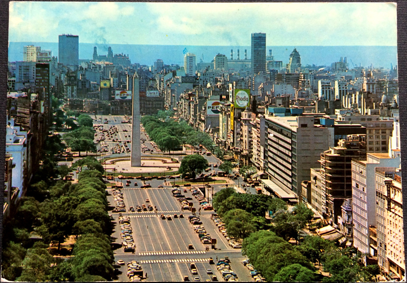 Project Postcard March 1974 - Buenos Aires Argentina Avenue July 9