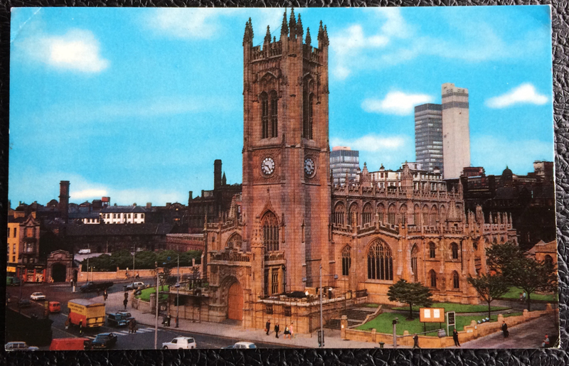 Project Postcard June 1979 - The Cathedral of Manchester UK Great Britain