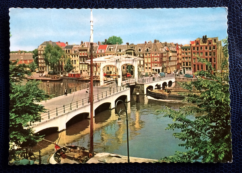 Project Postcard October 1961 - Amsterdam canals Netherlands Nederland