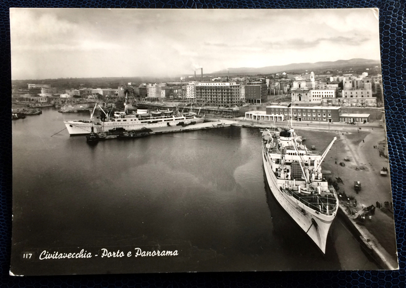 Project Postcard May 1962 - Port of Civitavecchia Italy