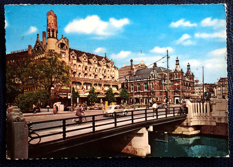 Project Postcard August 1962 - Amsterdam Leidseplein canals Netherlands Nederland