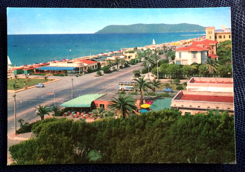 Project Postcard September 1962 - Marina di Massa Avenue along the sea Italy