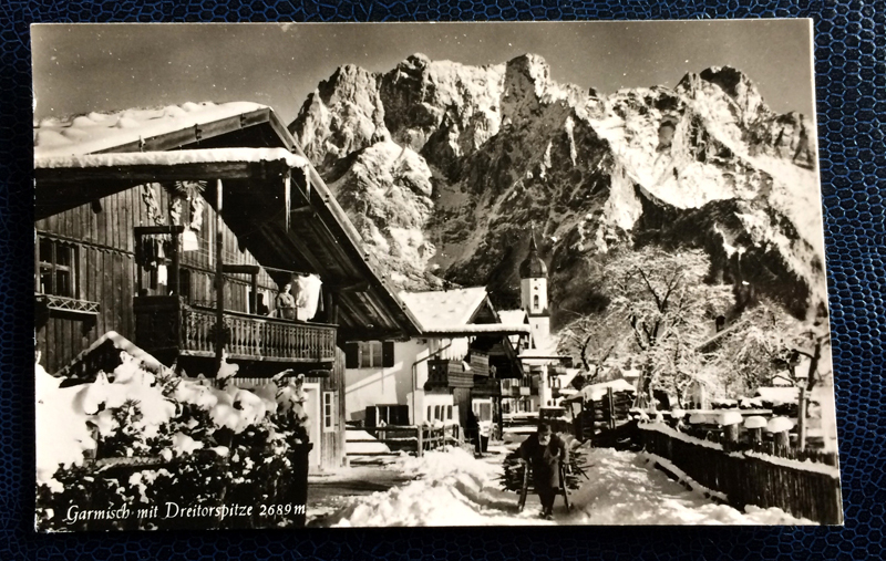Project Postcard January 1963 - Garmisch-Partenkirchen Bavaria Germany Dreitorspitze alps