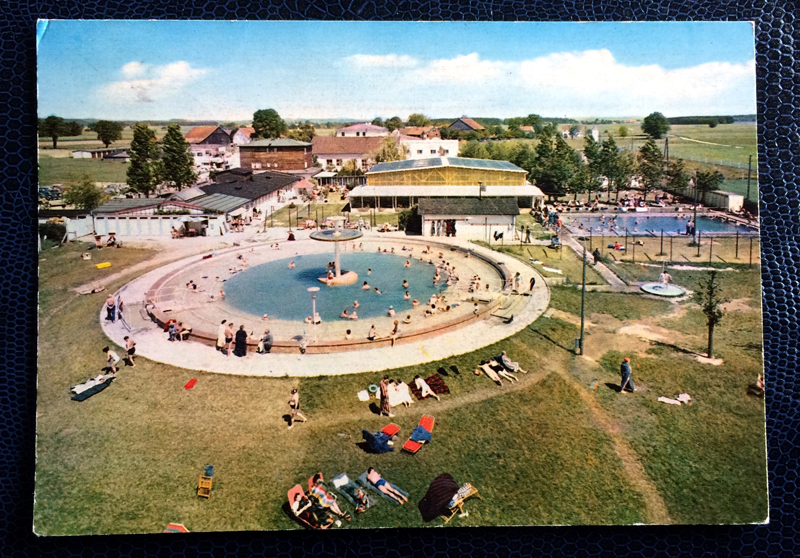 Project Postcard April 1963 - thermal baths in Füssing Bavaria Germany