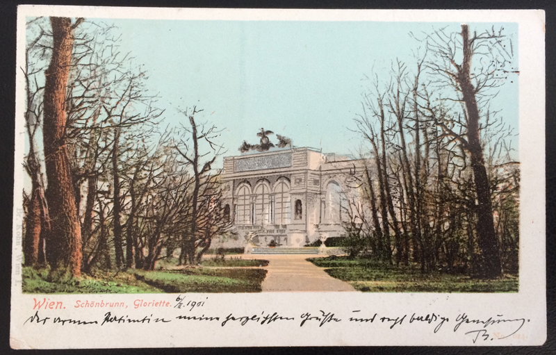 Project Postcard February 1901 - Vienna Wien Austria Schönbrunn