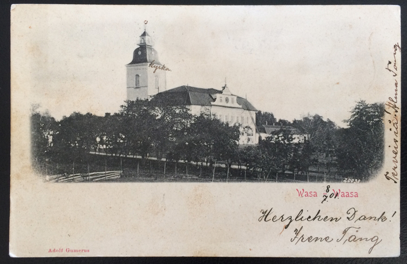 Project Postcard July 1901 - Waasa Wasa Vasa Finland Church