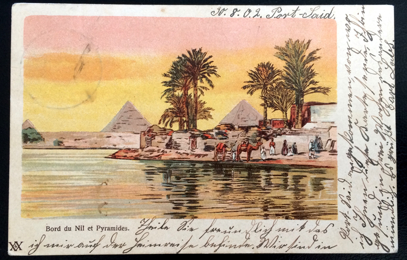 Project Postcard September 1902 - Egypt Pyramides front